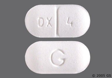 White Oblong DX 4 - Doxazosin Mesylate 4mg Tablet