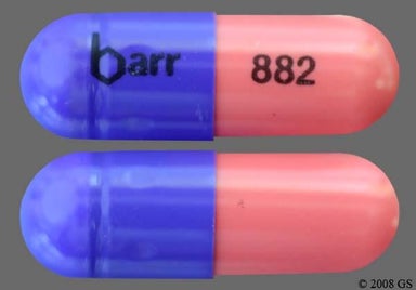 Pink, Purple Capsule barr 882 - Hydroxyurea 500mg Capsule