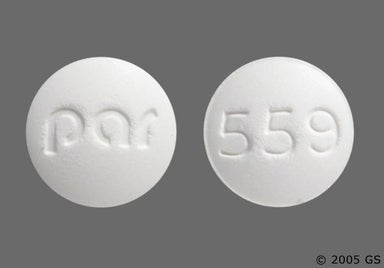 White Round PAR - Lisinopril 20mg Tablet