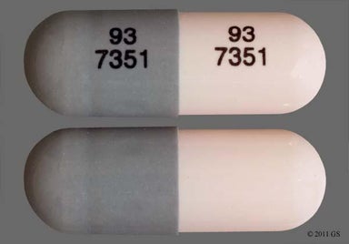 Beige, Gray Capsule 93 7351 93 7351 - Lansoprazole 30mg Delayed-Release Capsule