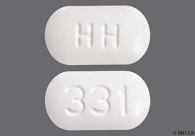 White Oblong Hh And 331 - Irbesartan 300mg Tablet