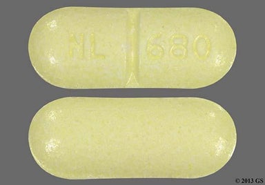 Yellow Oblong Nl 680 - Pentazocine Hydrochloride/Naloxone Hydrochloride 50mg-0.5mg Tablet
