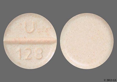 Orange Round U 128 - Hydrochlorothiazide 25mg Tablet