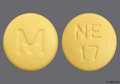 Yellow Round M And Ne 17 - Nisoldipine 17mg Extended-Release Tablet