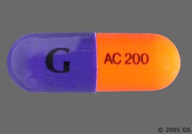 Orange, Purple Capsule AC200 G - Acebutolol Hydrochloride 200mg Capsule