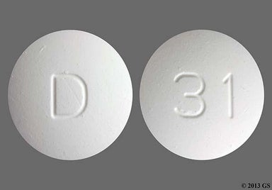 White Round D And 31 - Carisoprodol 350mg Tablet