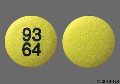 Yellow Round 93 64 - Rabeprazole Sodium 20mg Delayed-Release Tablet