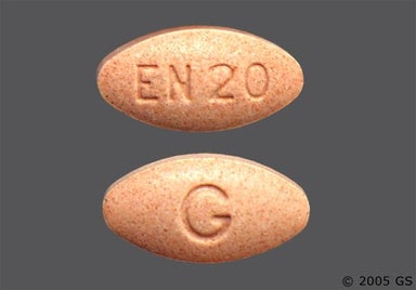 Peach Oval EN 20 - Enalapril Maleate 20mg Tablet