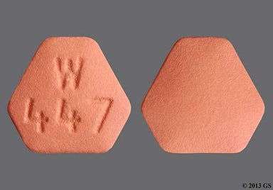 Orange Hexagon W 447 - Ranitidine Hydrochloride 150mg Tablet
