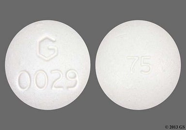 White Round G 0029 And 75 - Diclofenac Sodium/Misoprostol 75mg-200mcg Delayed-Release Tablet