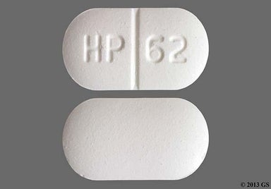 White Oblong HP 62 - Theophylline 300mg Extended-Release Tablet