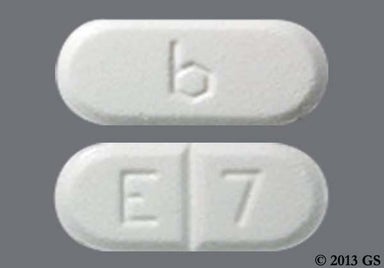 White Oblong E 7 - Phentermine Hydrochloride 37.5mg Tablet