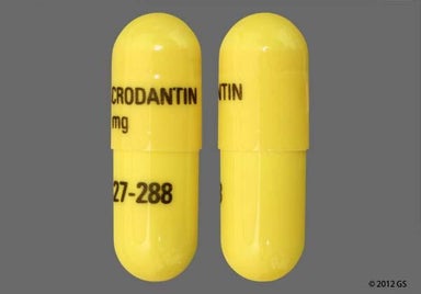 Yellow Capsule MACRODANTIN 100 mg 52427-288 - Nitrofurantoin (Macrocrystalline) 100mg Capsule