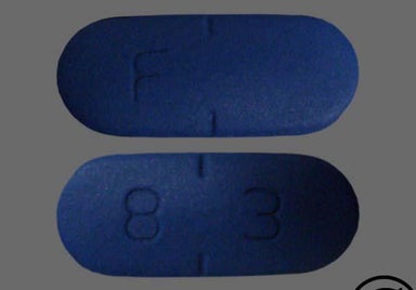 Blue Oblong 8 3 - Valacyclovir Hydrochloride 1g Tablet