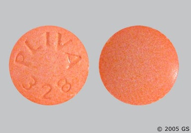 Orange Round PLIVA 328 - Hydralazine Hydrochloride 50mg Tablet