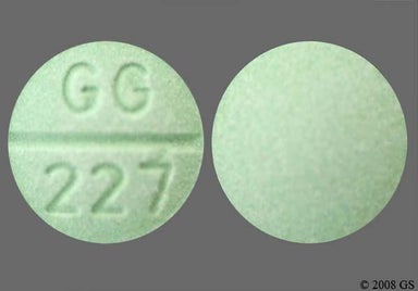 Green Round GG 227 - Isosorbide Dinitrate 20mg Tablet