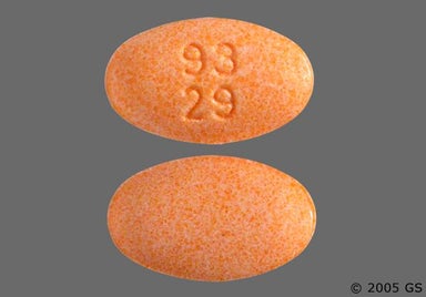 Peach Oval 93 29 - Enalapril Maleate 20mg Tablet
