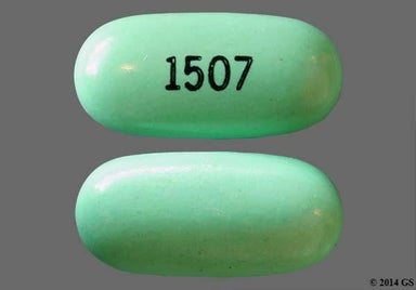 Green Oblong 1507 - Esterified Estrogens/Methyltestosterone 0.625mg-1.25mg Half-Strength Tablet