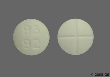 White Round 93 92 - Captopril 25mg Tablet