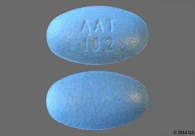 Blue Oval Aat 102 - Amlodipine Besylate/Atorvastatin Calcium 10mg-20mg Tablet