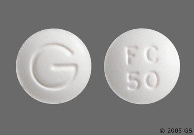 White Round FC 50 - Flecainide Acetate 50mg Tablet