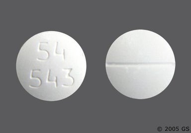 White Round 54 543 - Oxycodone Hydrochloride/Acetaminophen 5mg-325mg Tablet
