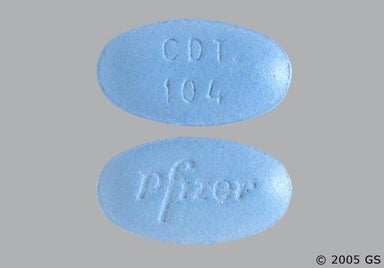 Blue Oval Cdt 104 And Pfizer - Amlodipine Besylate/Atorvastatin Calcium 10mg-40mg Tablet