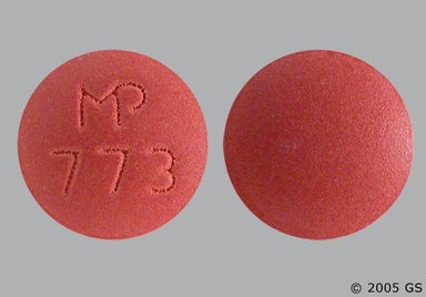 Brown Round MP 773 - Felodipine 10mg Extended-Release Tablet