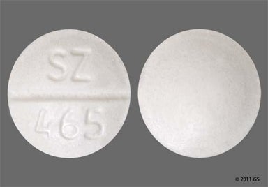 White Round SZ 465 - Nadolol 20mg Tablet