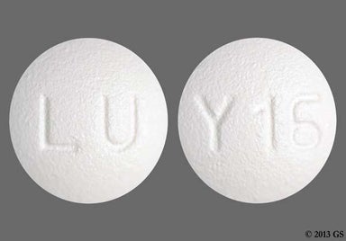 White Round Lu And Y16 - Quetiapine Fumarate 50mg Tablet