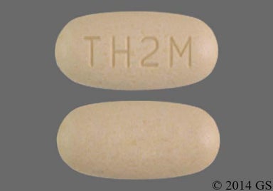 White And Yellow Oblong Th2M - Telmisartan/Hydrochlorothiazide 80mg-12.5mg Tablet