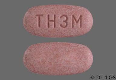 White And Red Oblong Th3M - Telmisartan/Hydrochlorothiazide 80mg-25mg Tablet