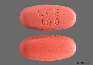 Red-Brown Oval Lce 100 - Carbidopa/Levodopa/Entacapone 25mg-100mg-200mg Tablet