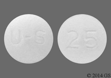 White Round U-S - Topiramate 25mg Tablet