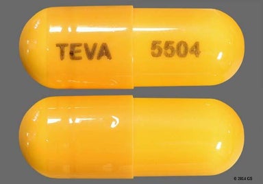 Orange Teva 5504 - Olanzapine and Fluoxetine 6mg-25mg Capsule