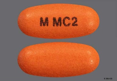 Red-orange Oblong M MC2 - Mycophenolic Acid 360mg Delayed-Release Tablet