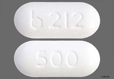 White Oblong B 212 And 500 - Niacin 500mg Extended-Release Tablet