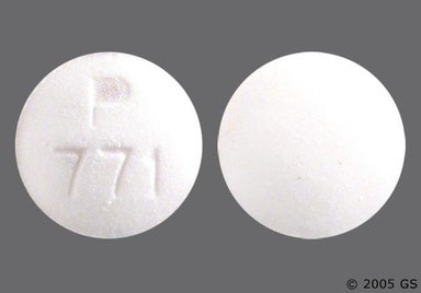 White Round P 771 - Diphenoxylate Hydrochloride/Atropine Sulfate 2.5mg-0.025mg Tablet