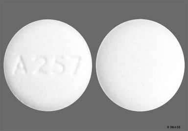 White Round A257 - Clonidine Hydrochloride 0.1mg Extended-Release Tablet