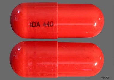 Red Capsule IDA 440 - Isometheptene/Dichloralphenazone/Acetaminophen 65mg-100mg-325mg Capsule