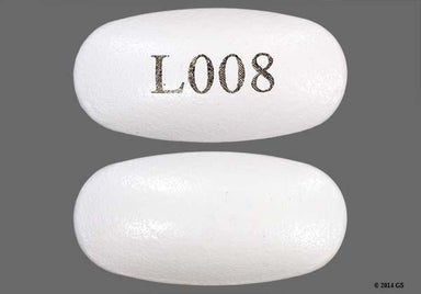 White Oblong L008 - Levetiracetam 500mg Extended-Release Tablet