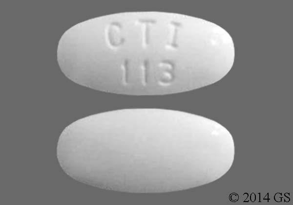 White Oval Tablet Cti 113 - Acyclovir 800mg Tablet.