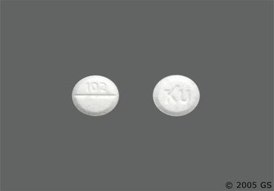 White Round 102 - Hyoscyamine Sulfate 0.125mg Sublingual Tablet
