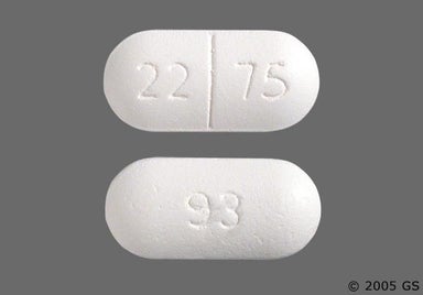 White Oblong 22 75 - Amoxicillin/Clavulanate Potassium 875mg-125mg Tablet