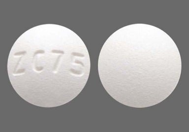 White Round ZC 75 - Risperidone 1mg Tablet