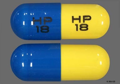 Yellow And Blue Hp 18 Hp 18 - Tetracycline Hydrochloride 500mg Capsule