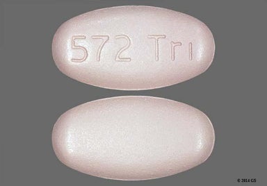 Purple Oval 572 Tri - Triumeq 600mg-50mg-300mg Tablet