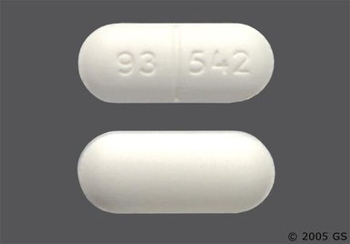 White Oblong 93 542 - Chlorzoxazone 500mg Tablet