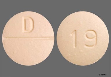 Pink Round D And 19 - Quinapril Hydrochloride/Hydrochlorothiazide 20mg-12.5mg Tablet