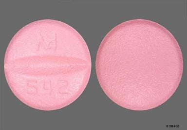 Pink Round M 542 - Quinapril Hydrochloride/Hydrochlorothiazide 10mg-12.5mg Tablet